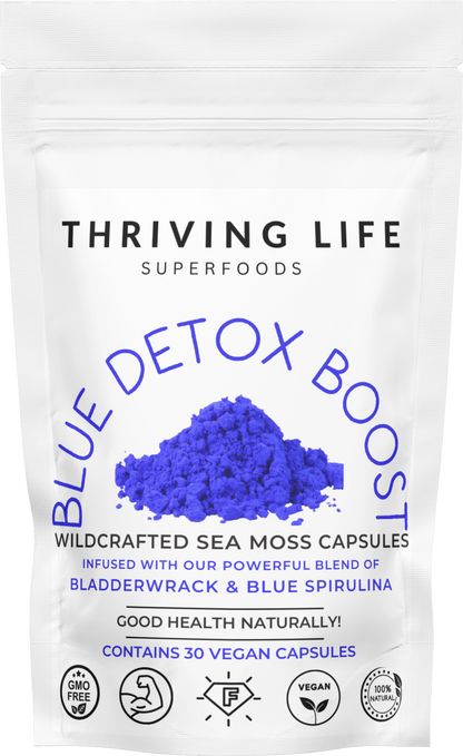 Blue Detox Boost Capsules - Sea Moss, Bladderwrack & Blue Spirulina