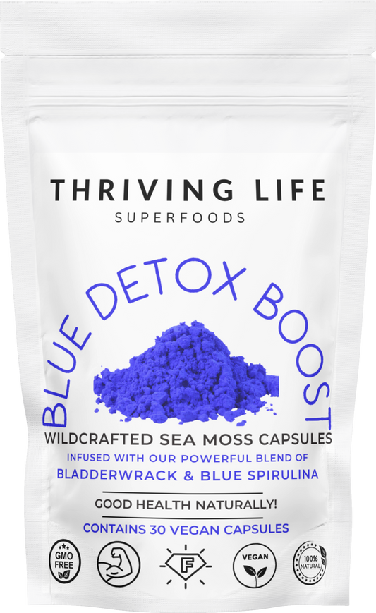 Blue Detox Boost Capsules - Sea Moss, Bladderwrack & Blue Spirulina