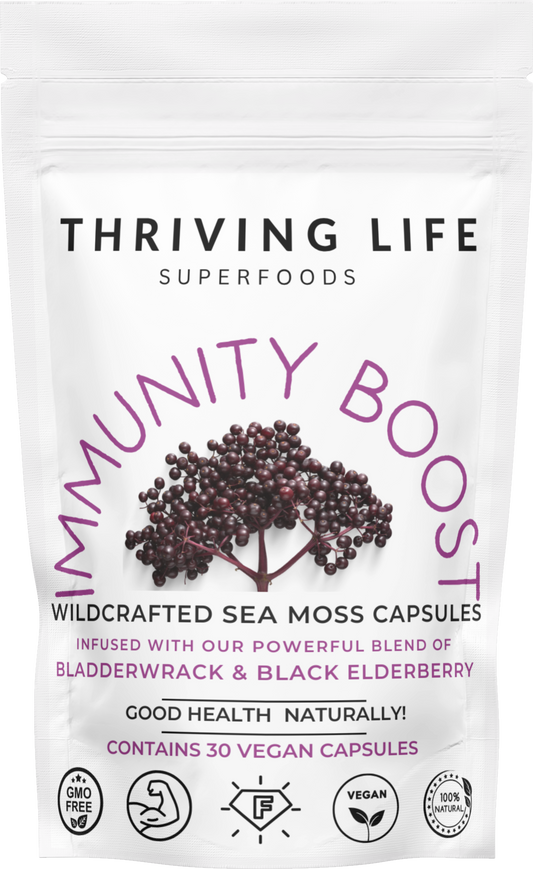 Immunity Boost Capsules - Sea Moss, Bladderwrack & Black Elderberry